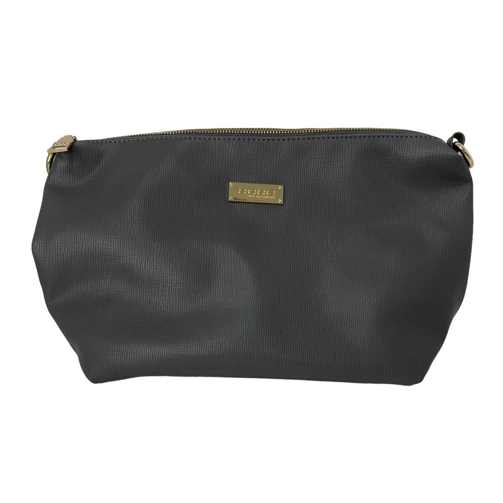 Bebe Los Angeles Travel Bag Storage Case Clutch Grey Zip Close